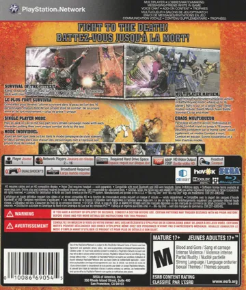 Anarchy Reigns (USA) box cover back